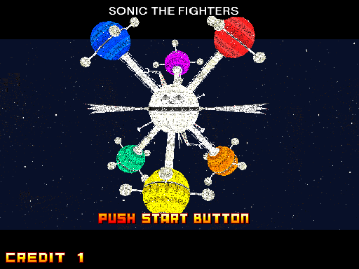 Sonic The Fighters Title Screen